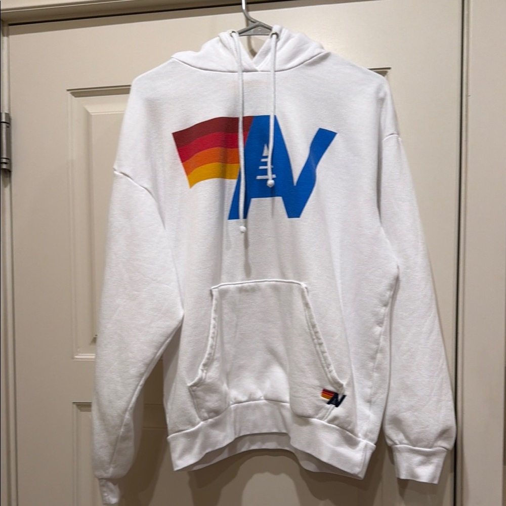 White Aviator Graphic Hoodie
